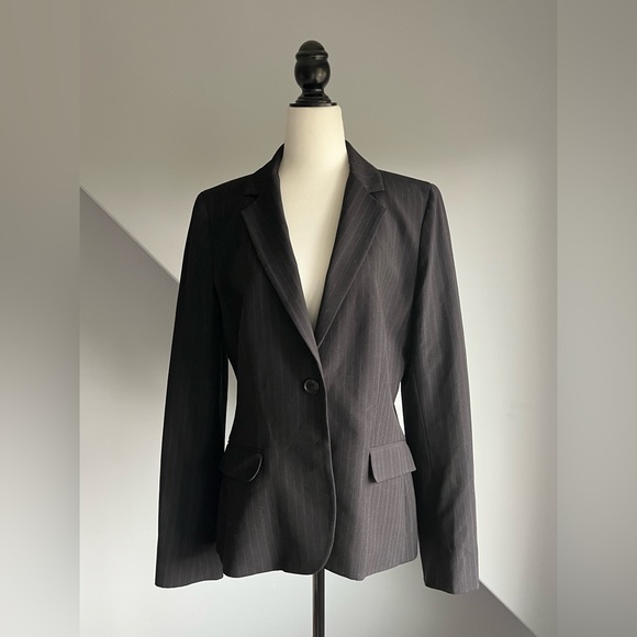 CALVIN KLEIN Pinstripe Black Blazer - Picture 4 of 6